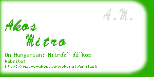akos mitro business card